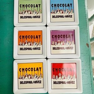 Pottery Barn Ceramic Chocolate Dessert Plate
Set of 6 Chocolat Delespaul-Havez